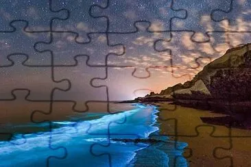 Bioluminescent beach jigsaw puzzle