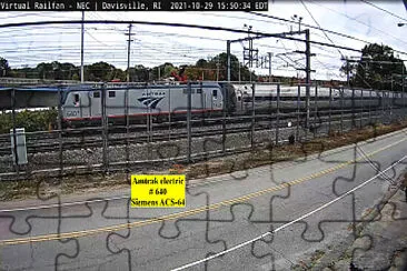 Amtrak Electric engine #-640 (Siemans ACS-64), at Davisville,Ri/USA jigsaw puzzle