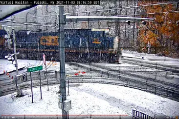 CSX in early snow 2021Pulaski,NY/USA jigsaw puzzle