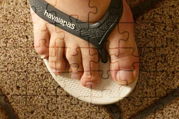 Foot into Flip Flop jigsaw puzzle