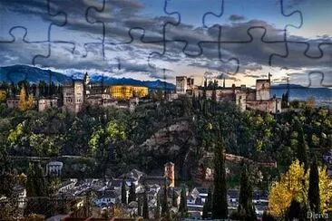 Atardecer en La Alhambra jigsaw puzzle