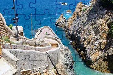 201.- LA QUEBRADA, ACAPULCO. MEX. jigsaw puzzle