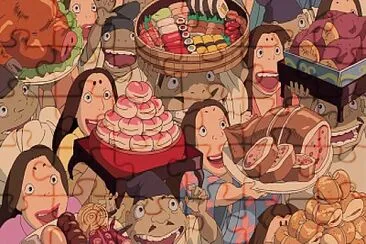 food, miyazaki, anime jigsaw puzzle