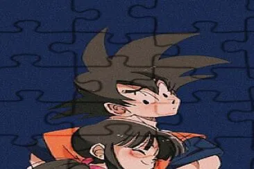 פאזל של goku and chi chi