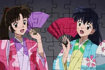 sango y kagome van a cantar hanyo no yashahime jigsaw puzzle