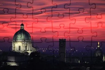 Brescia vista dal Castello al tramonto jigsaw puzzle