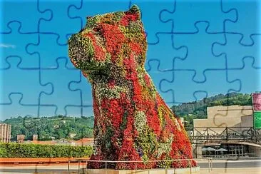 flower dog jigsaw puzzle