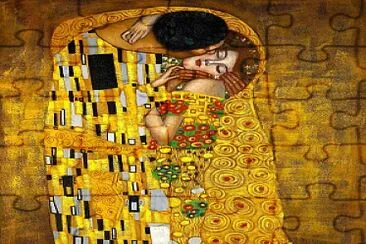 Klimt - Il bacio jigsaw puzzle