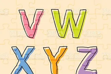 Letras V, W, X, Y y Z