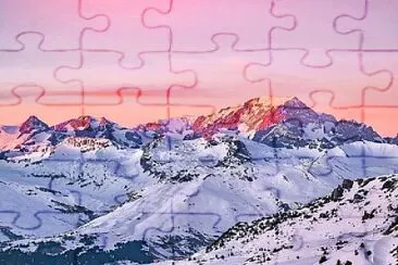 Vue sur le Mont Blanc - Les Arcs Savoie jigsaw puzzle