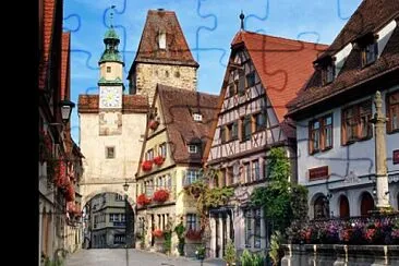 Torre de San Marcos en Rothemburg, Alemania jigsaw puzzle