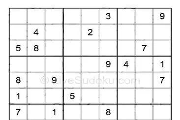 פאזל של Hard Sudoku