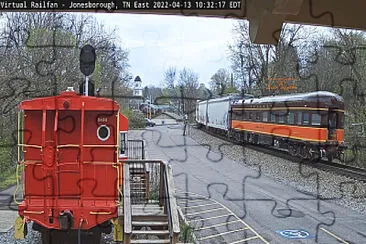 Pullman passenger car passing Jonesborough,TN/USA jigsaw puzzle