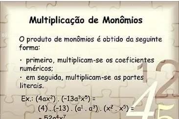 Multiplicação com Polinoômios jigsaw puzzle