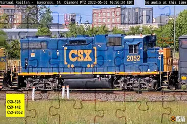 CSX-2052 passing thru Waycross,GA/USA jigsaw puzzle