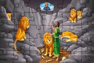 Daniel en el foso de los leones jigsaw puzzle