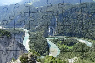 Blick von Pons in die Rheinschlucht jigsaw puzzle