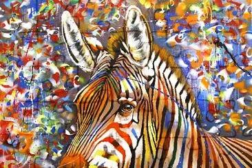 Zebre en couleurs