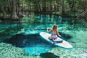 Cenote paddle surf jigsaw puzzle