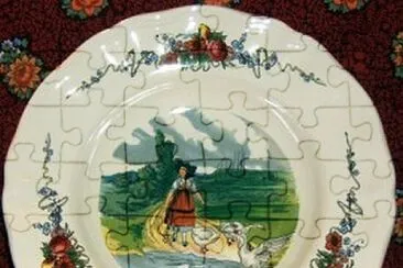 Assiette gardienne d 'oie