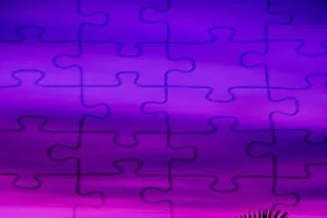 Palm Leaves and Purple Sky jigsaw puzzle