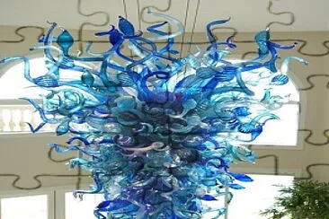 Blue chandelier