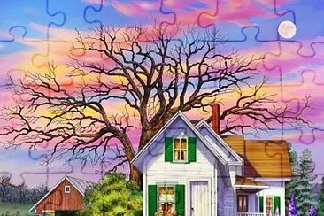 cabaña verde jigsaw puzzle