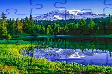 Woodland lake jigsaw puzzle