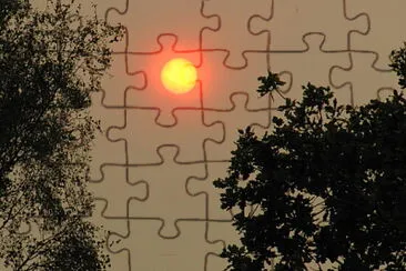 Red sun, storm Ophelia Sahara dust 2017, UK