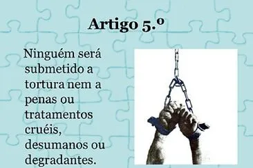 Artigo 5 da Declaração Universal dos Direitos Hum jigsaw puzzle