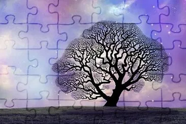 Bare Tree against Purple Sky jigsaw puzzle