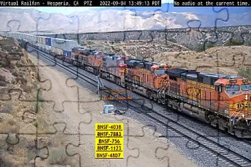 BNSF-4038,7883,756,1123,4807, in the afternoon sun crossing the desert jigsaw puzzle