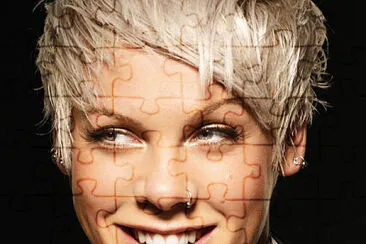 Pink face jigsaw puzzle