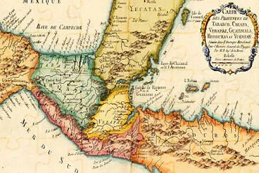 Arme el mapa de Centroamérica en la época colonial