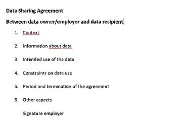 Puzzle your data sharing agreement