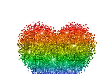 פאזל של CORAZON DE ARCOIRIS BRILLOS