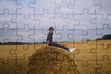 Moi sur meule de foin jigsaw puzzle