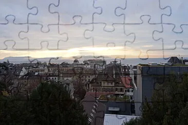 Neuchâtel lever de soleil jigsaw puzzle