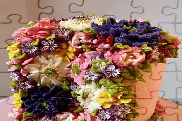 Floral cake jigsaw puzzle