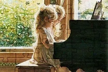 Petites filles au piano