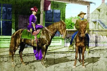 Belle Starr colorized photo jigsaw puzzle