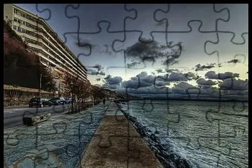 Ciel nuageux et Côte des Basques 21janv23 jigsaw puzzle