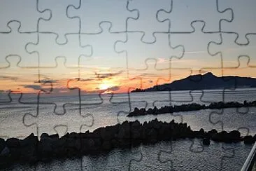 tramonto sul monte di Portofino jigsaw puzzle