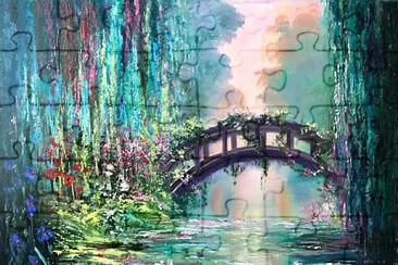 Monet bridge jigsaw puzzle