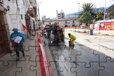 trabajos en la plaza de armas andahuylas