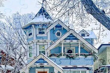 Blue mansion jigsaw puzzle