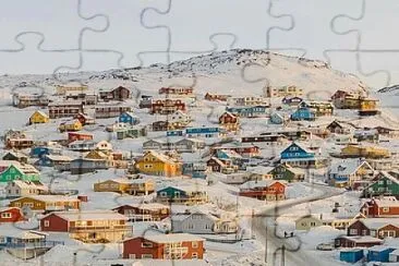 villaggio nella neve jigsaw puzzle