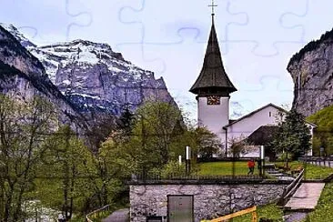 Lauterbrünnen-Suiza jigsaw puzzle