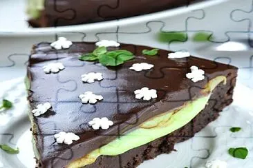 St. Patrick 's Day flourless mint chocolate cake