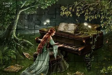 Femme au piano jigsaw puzzle